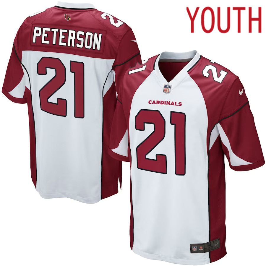 Youth Arizona Cardinals 21 Patrick Peterson Nike White Game NFL Jersey